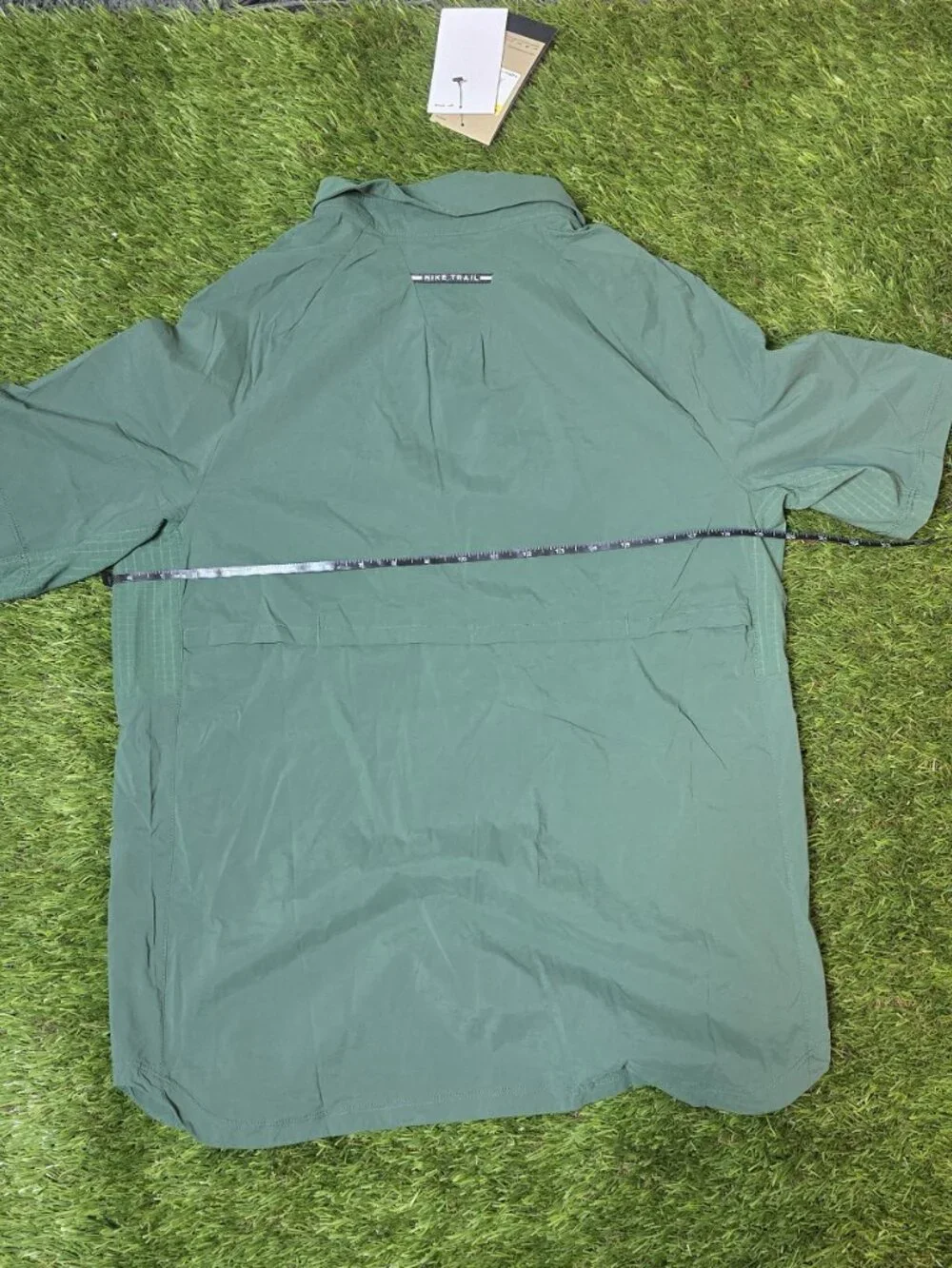 Nike Trail UPF 40+ DRI-FIT ADV UV Button Up Running Shirt Green HV2164-323 (S)